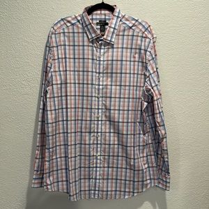 Bar III Mens Checkered Slim Fit Dress Shirt